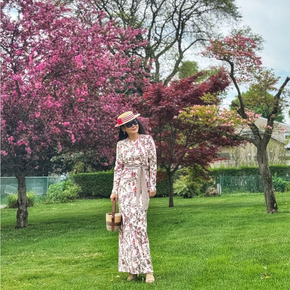 Floral Long Sleeve Maxi Dress